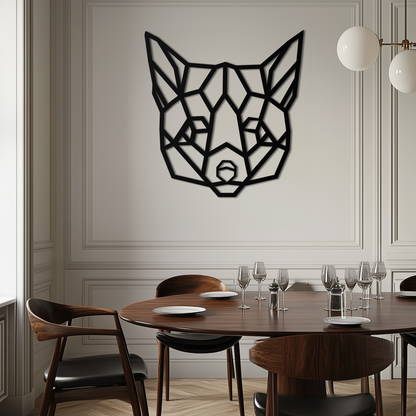 Geometric Fox Metal Wall Art - Modern Minimalist Decor- KAF182 - Tampa Home & Garden Store