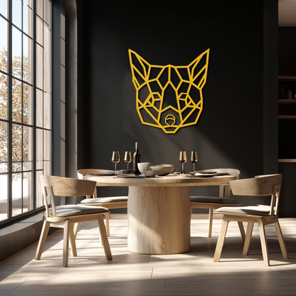 Geometric Fox Metal Wall Art - Modern Minimalist Decor- KAF182 - Tampa Home & Garden Store