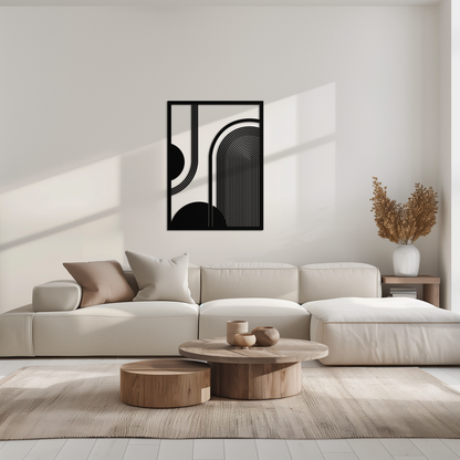 Geometric Half-Circle Metal Wall Art – Minimalist Arch & Shape Design- KAF365 - Tampa Home & Garden Store