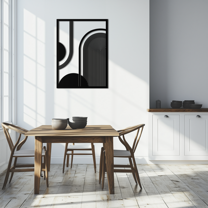 Geometric Half-Circle Metal Wall Art – Minimalist Arch & Shape Design- KAF365 - Tampa Home & Garden Store