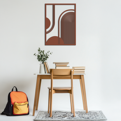 Geometric Half-Circle Metal Wall Art – Minimalist Arch & Shape Design- KAF365 - Tampa Home & Garden Store