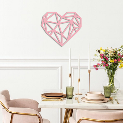 Geometric Heart Silhouette Metal Wall Art – Modern Love Design - KAFGP042 - Tampa Home & Garden Store