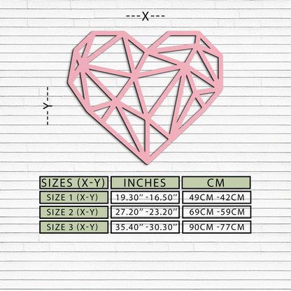 Geometric Heart Silhouette Metal Wall Art – Modern Love Design - KAFGP042 - Tampa Home & Garden Store