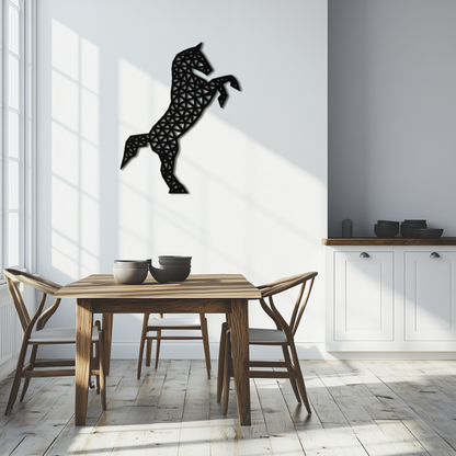 Geometric Horse Metal Wall Art - Modern Steel Horse Silhouette - KAF108 - Tampa Home & Garden Store