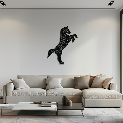 Geometric Horse Metal Wall Art - Modern Steel Horse Silhouette - KAF108 - Tampa Home & Garden Store