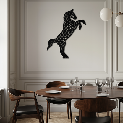 Geometric Horse Metal Wall Art - Modern Steel Horse Silhouette - KAF108 - Tampa Home & Garden Store