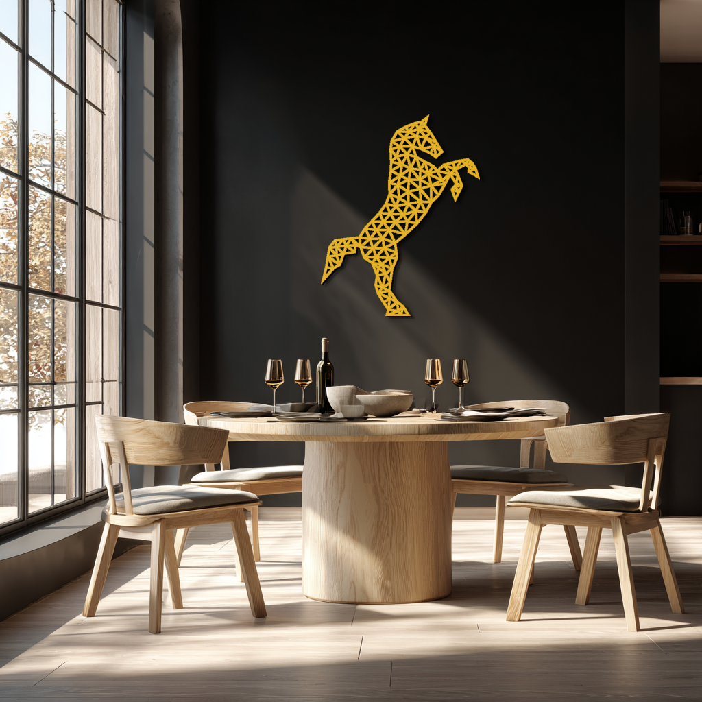 Geometric Horse Metal Wall Art - Modern Steel Horse Silhouette - KAF108 - Tampa Home & Garden Store