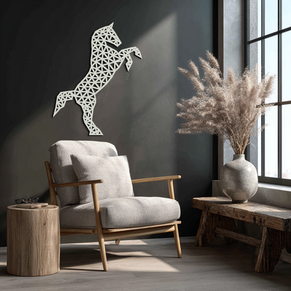Geometric Horse Metal Wall Art - Modern Steel Horse Silhouette - KAF108 - Tampa Home & Garden Store