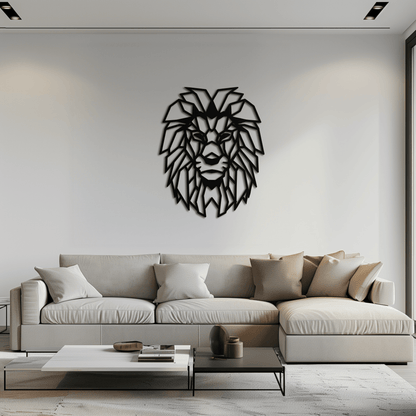Geometric Lion Metal Wall Art - Steel Wall Decor for Home and Office - KAF008 - Tampa Home & Garden Store