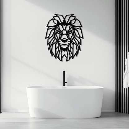 Geometric Lion Metal Wall Art - Steel Wall Decor for Home and Office - KAF008 - Tampa Home & Garden Store