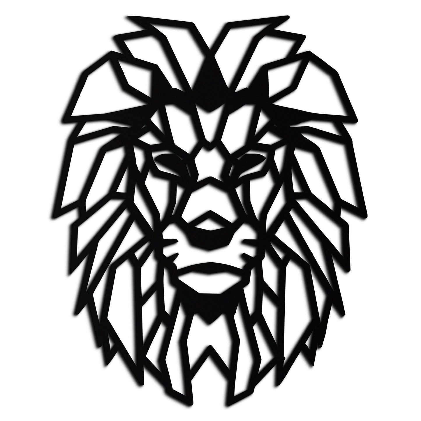 Geometric Lion Metal Wall Art - Steel Wall Decor for Home and Office - KAF008 - Tampa Home & Garden Store