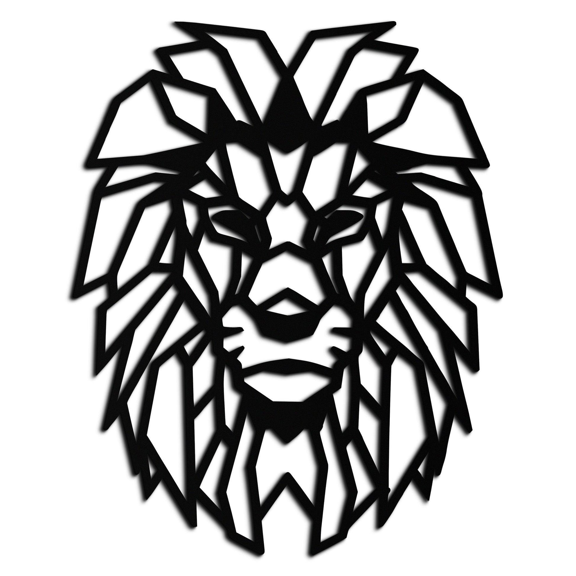 Geometric Lion Metal Wall Art - Steel Wall Decor for Home and Office - KAF008 - Tampa Home & Garden Store