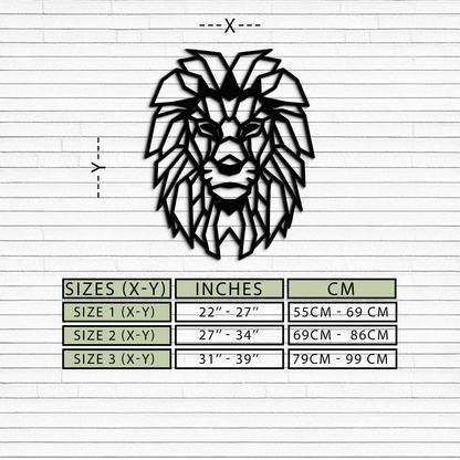 Geometric Lion Metal Wall Art - Steel Wall Decor for Home and Office - KAF008 - Tampa Home & Garden Store