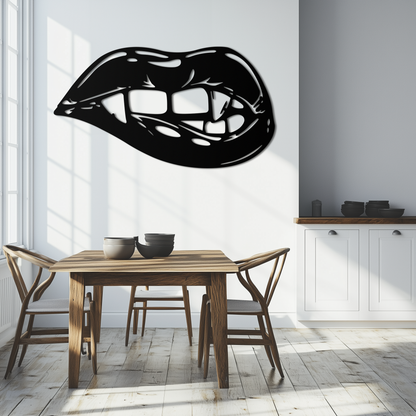 Geometric Lips Metal Wall Art - Bold & Modern Statement Piece- KAF186 - Tampa Home & Garden Store