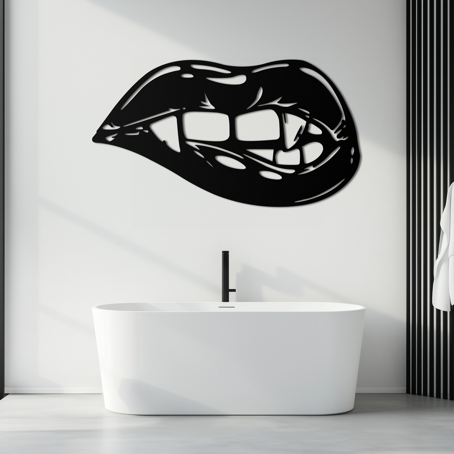 Geometric Lips Metal Wall Art - Bold & Modern Statement Piece- KAF186 - Tampa Home & Garden Store