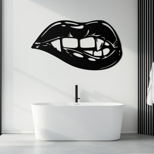 Geometric Lips Metal Wall Art - Bold & Modern Statement Piece- KAF186 - Tampa Home & Garden Store