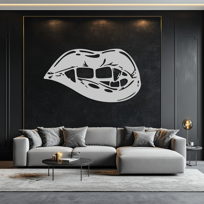 Geometric Lips Metal Wall Art - Bold & Modern Statement Piece- KAF186 - Tampa Home & Garden Store