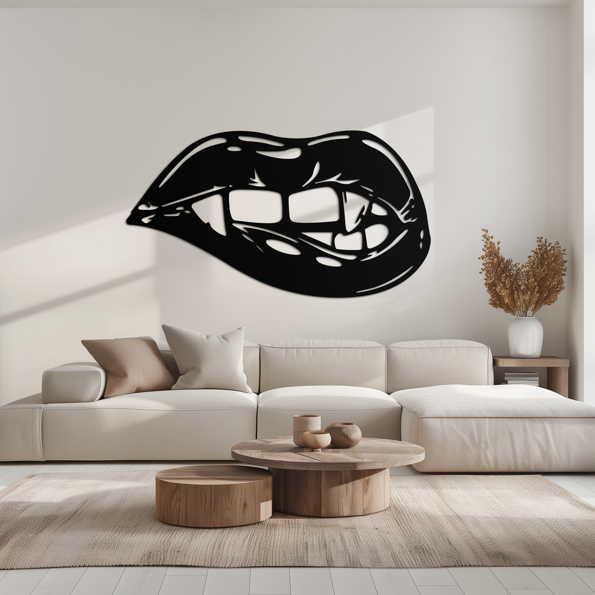 Geometric Lips Metal Wall Art - Bold & Modern Statement Piece- KAF186 - Tampa Home & Garden Store