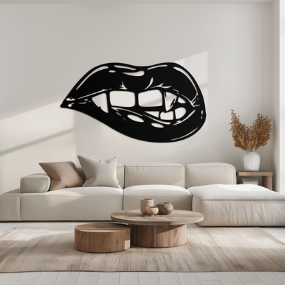Geometric Lips Metal Wall Art - Bold & Modern Statement Piece- KAF186 - Tampa Home & Garden Store