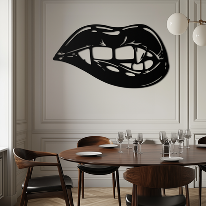Geometric Lips Metal Wall Art - Bold & Modern Statement Piece- KAF186 - Tampa Home & Garden Store