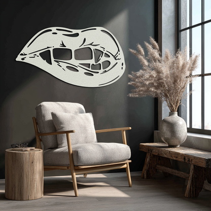 Geometric Lips Metal Wall Art - Bold & Modern Statement Piece- KAF186 - Tampa Home & Garden Store