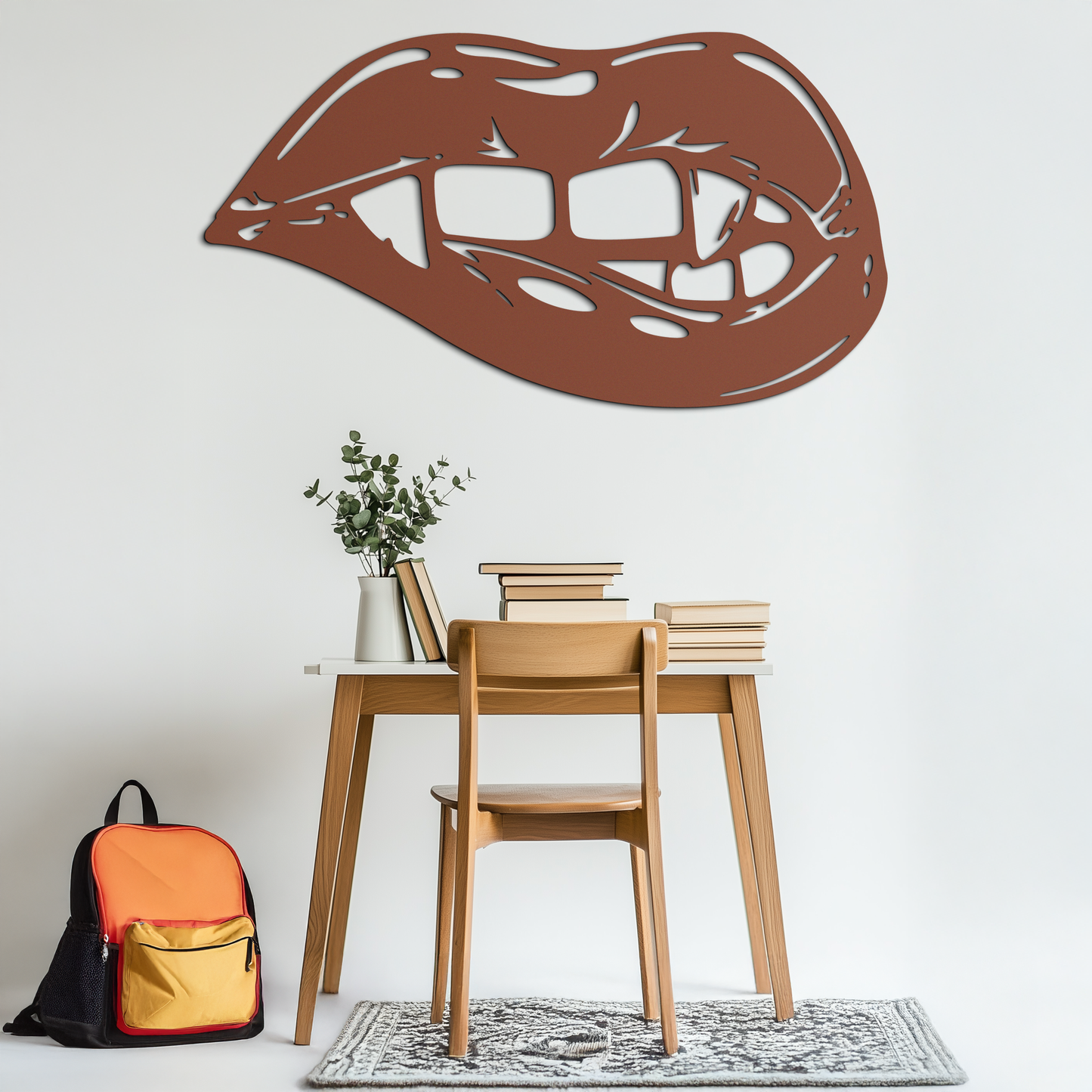 Geometric Lips Metal Wall Art - Bold & Modern Statement Piece- KAF186 - Tampa Home & Garden Store