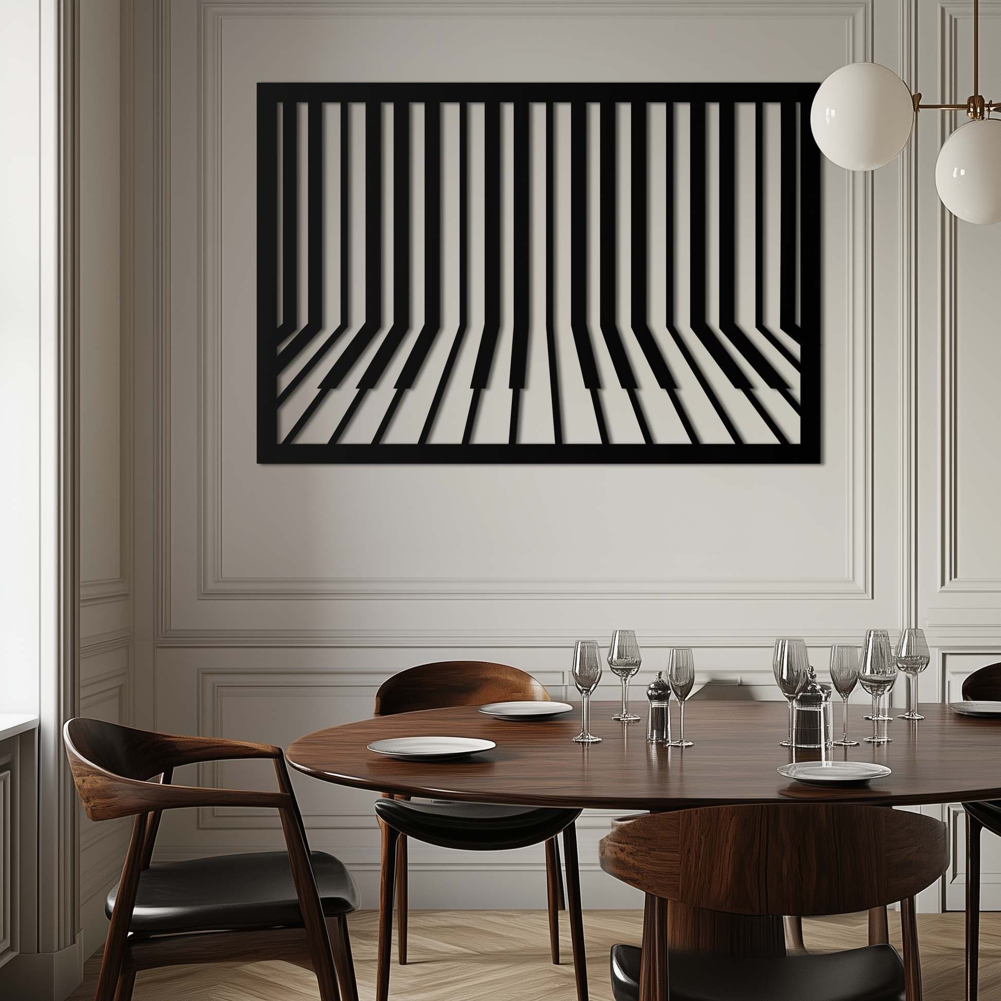 Geometric Piano Keys Metal Wall Art - Modern Music Decor- KAF189 - Tampa Home & Garden Store