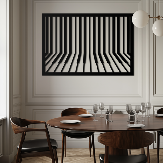 Geometric Piano Keys Metal Wall Art - Modern Music Decor- KAF189 - Tampa Home & Garden Store