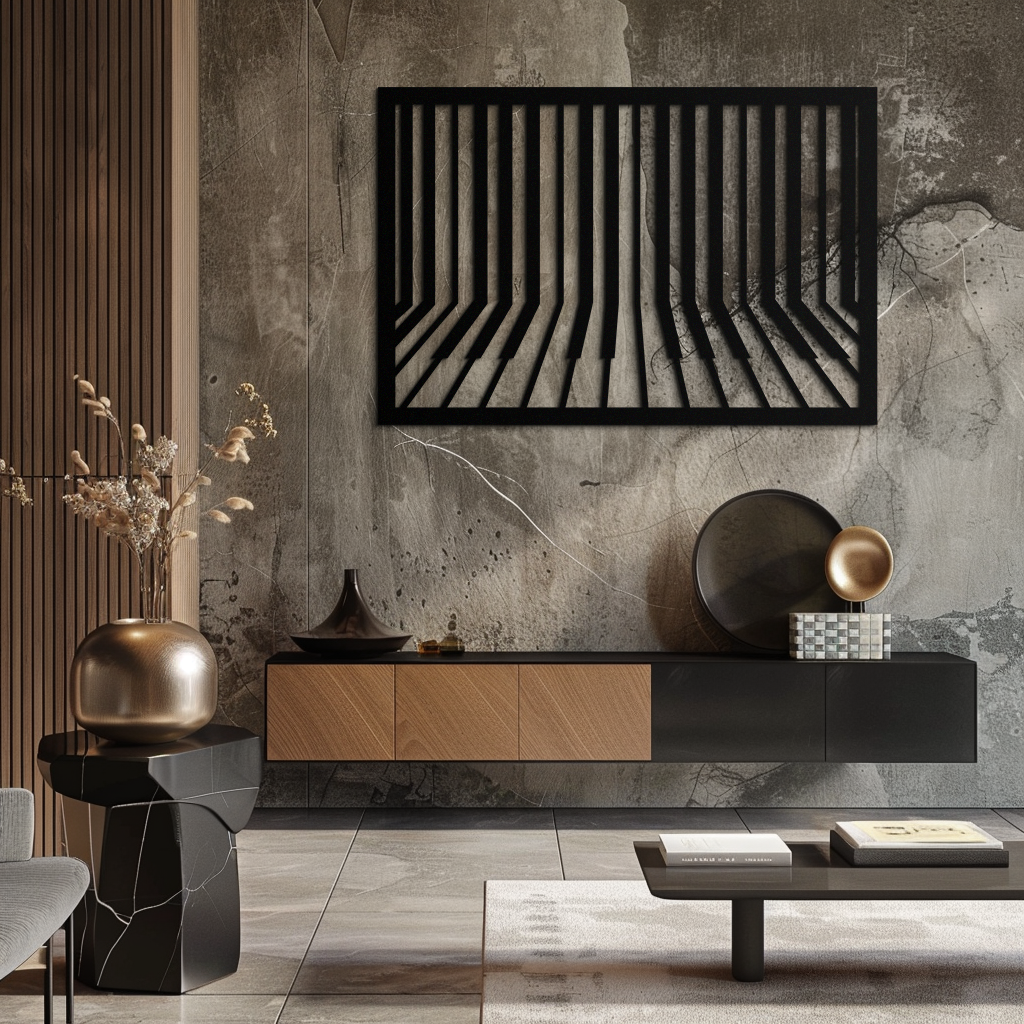 Geometric Piano Keys Metal Wall Art - Modern Music Decor- KAF189 - Tampa Home & Garden Store