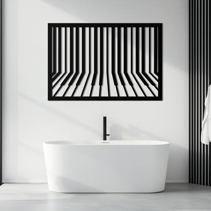 Geometric Piano Keys Metal Wall Art - Modern Music Decor- KAF189 - Tampa Home & Garden Store