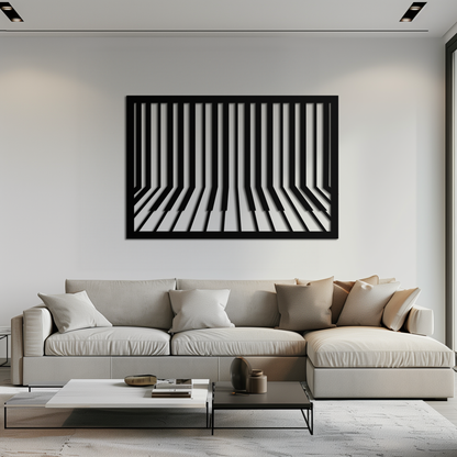 Geometric Piano Keys Metal Wall Art - Modern Music Decor- KAF189 - Tampa Home & Garden Store
