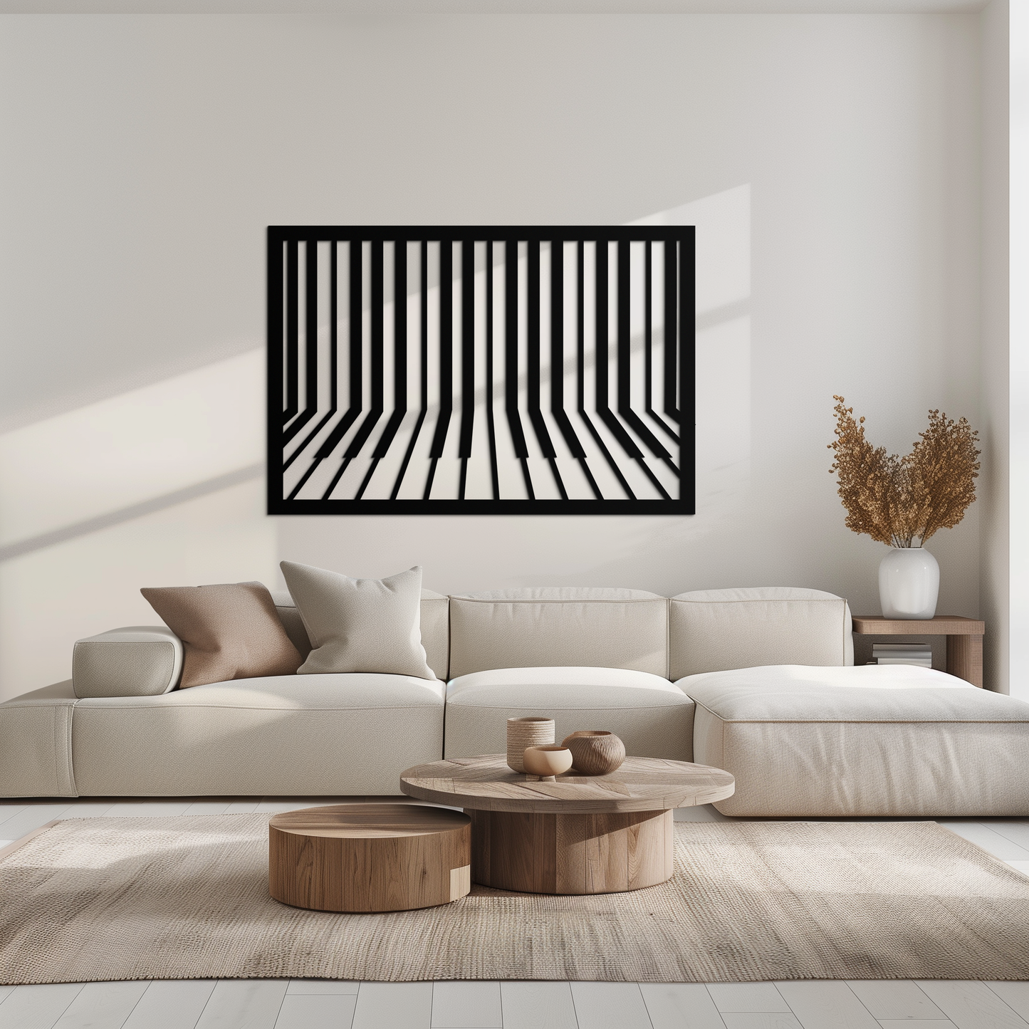 Geometric Piano Keys Metal Wall Art - Modern Music Decor- KAF189 - Tampa Home & Garden Store