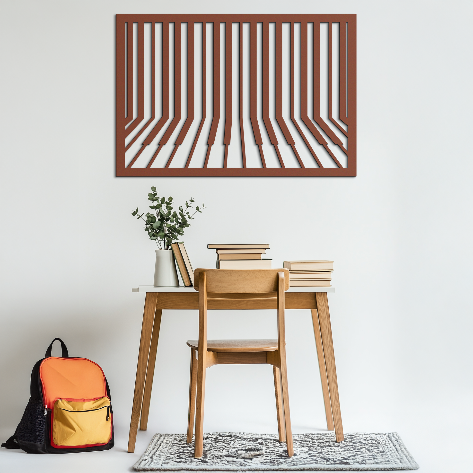Geometric Piano Keys Metal Wall Art - Modern Music Decor- KAF189 - Tampa Home & Garden Store