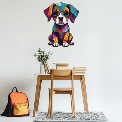 Geometric Puppy Metal Wall Art – Color Pop Dog Decor-KAFUVM039 - Tampa Home & Garden Store