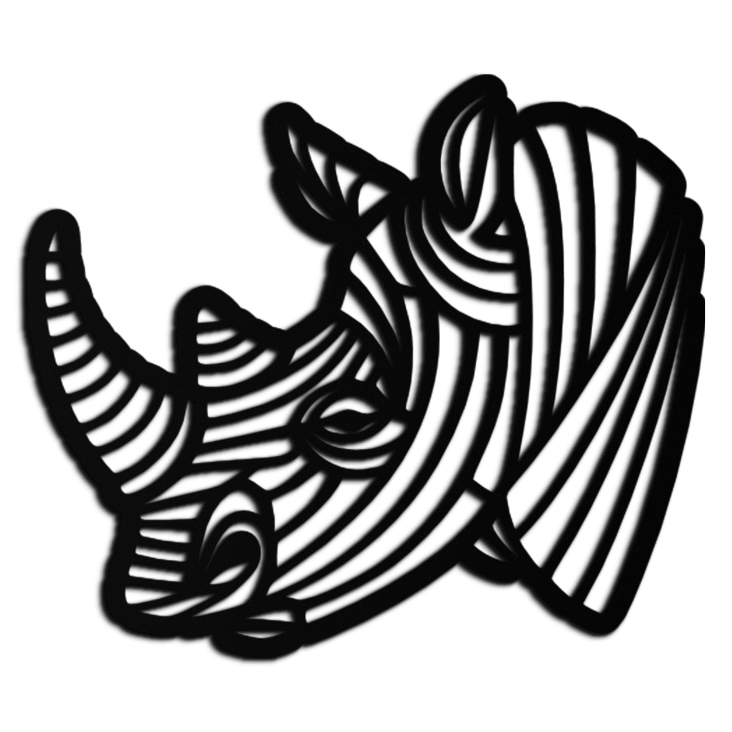 Geometric Rhino Metal Wall Art - Modern Wildlife Decor- KAF164 - Tampa Home & Garden Store