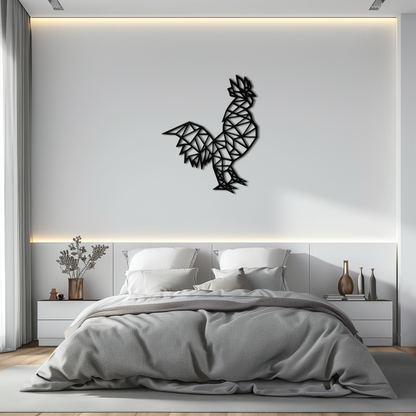 Geometric Rooster Metal Wall Art - Modern Farmhouse Decor - KAF149 - Tampa Home & Garden Store
