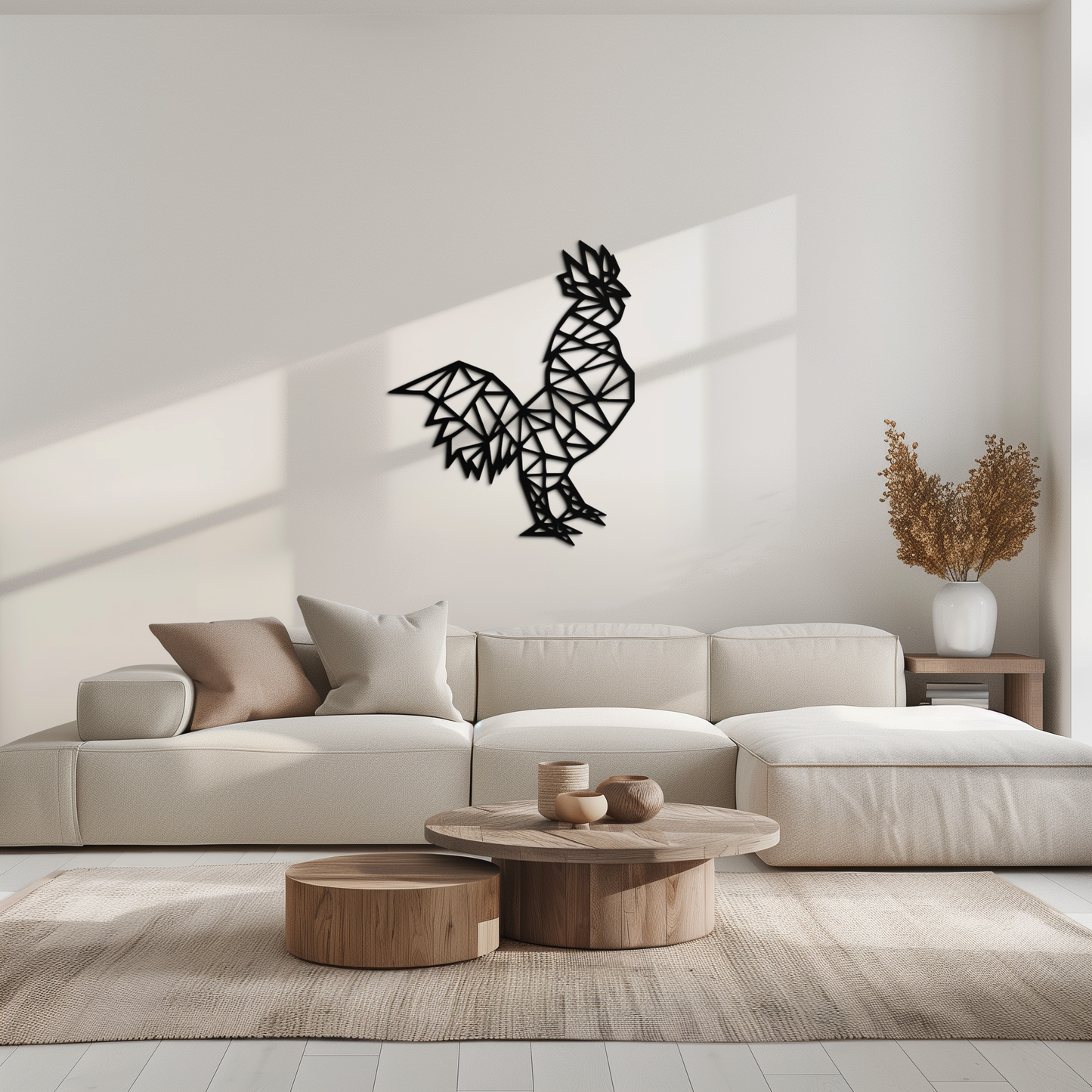 Geometric Rooster Metal Wall Art - Modern Farmhouse Decor - KAF149 - Tampa Home & Garden Store