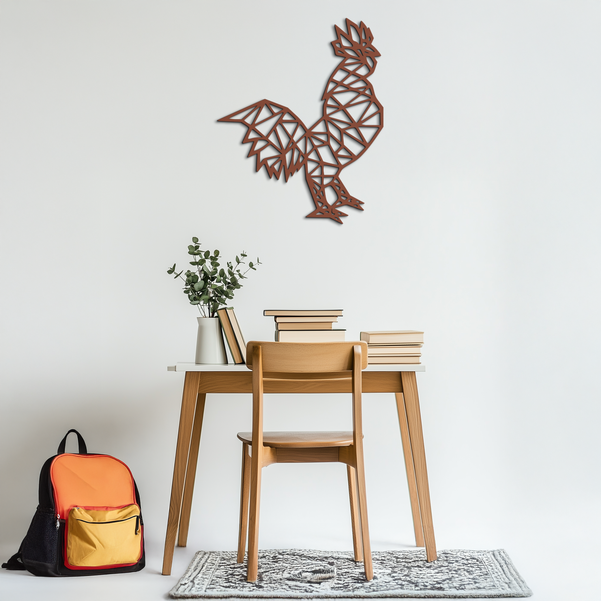 Geometric Rooster Metal Wall Art - Modern Farmhouse Decor - KAF149 - Tampa Home & Garden Store