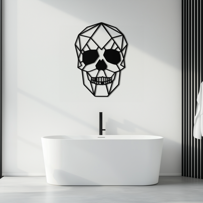 Geometric Skull Metal Wall Art - Modern Skull-Inspired Steel Decor - KAF134 - Tampa Home & Garden Store