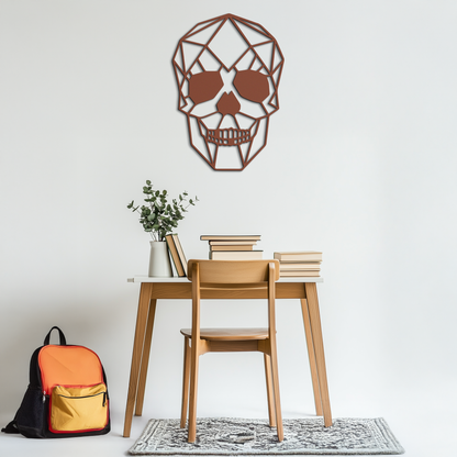 Geometric Skull Metal Wall Art - Modern Skull-Inspired Steel Decor - KAF134 - Tampa Home & Garden Store