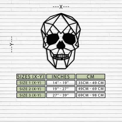 Geometric Skull Metal Wall Art - Modern Skull-Inspired Steel Decor - KAF134 - Tampa Home & Garden Store