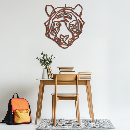 Geometric Tiger Metal Wall Art - Modern Minimalist Decor - KAF207 - Tampa Home & Garden Store