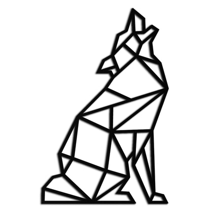Geometric Wolf Metal Wall Art - Modern Animal Decor- KAF262 - Tampa Home & Garden Store