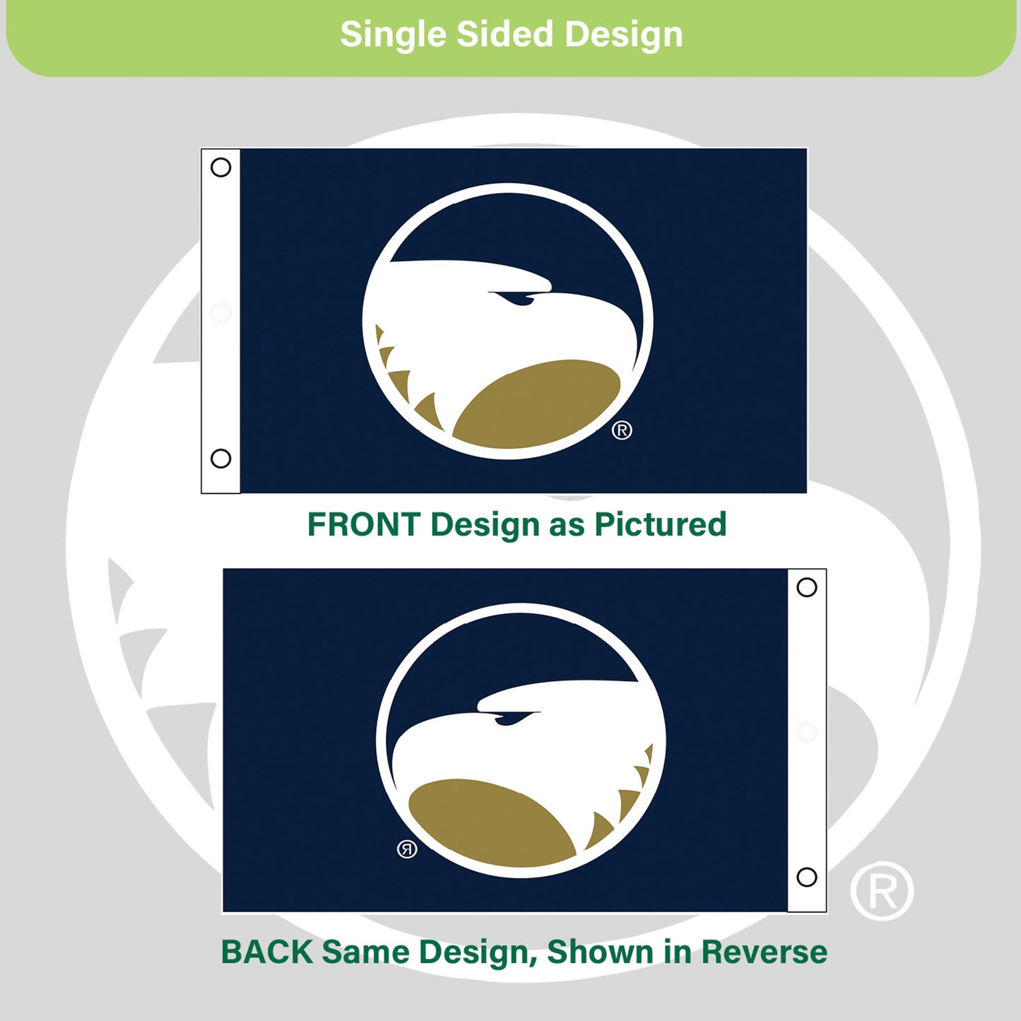 Georgia Southern Single Sided Flag w/ 2 Grommets, 3'x5' - Tampa Home & Garden Store