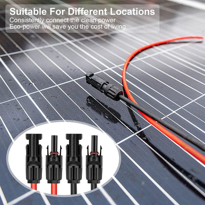 Geosiry 10AWG Solar Extension Cable – 30ft (1 Red + 1 Black) - Tampa Home & Garden Store