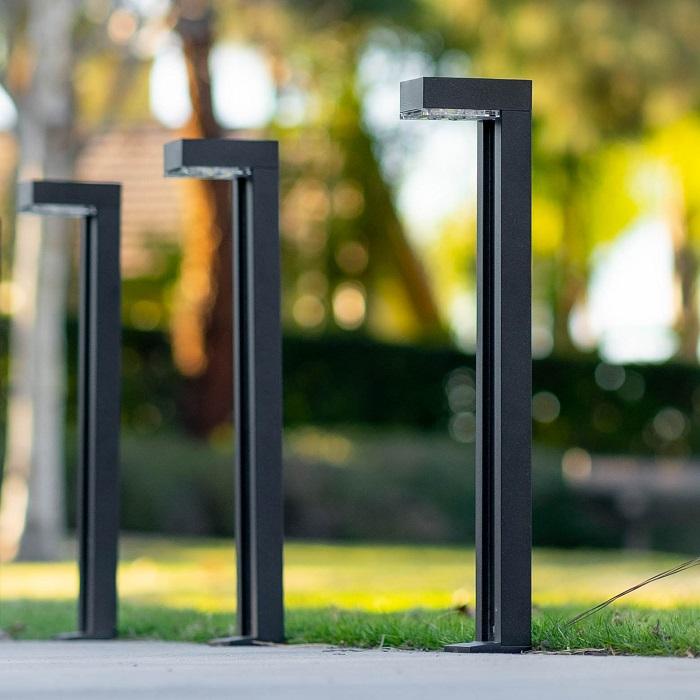 German Osram Pro-Line Bollard Solar Lights® | 100LM | Aluminum / Glass | 2-Pack - Tampa Home & Garden Store