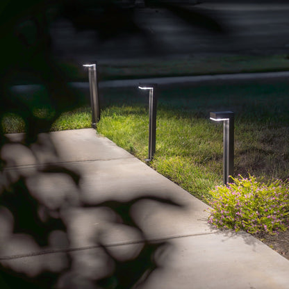 German Osram Pro-Line Bollard Solar Lights® | 100LM | Aluminum / Glass | 2-Pack - Tampa Home & Garden Store