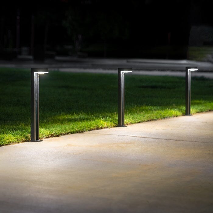 German Osram Pro-Line Bollard Solar Lights® | 100LM | Aluminum / Glass | 2-Pack - Tampa Home & Garden Store
