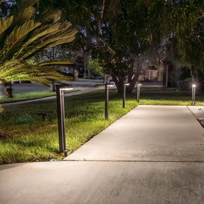 German Osram Pro-Line Bollard Solar Lights® | 100LM | Aluminum / Glass | 2-Pack - Tampa Home & Garden Store
