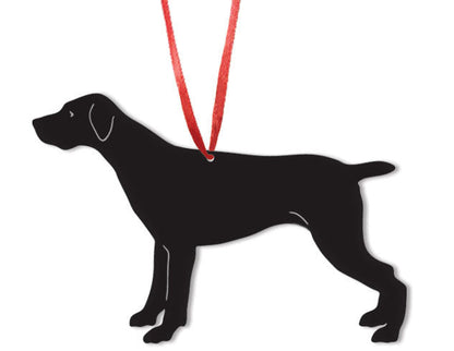 German Shorthaired Pointer plant stake silhouette with red cord Rustica Ornamentals Style 1 on Tampa Home & Garden Store